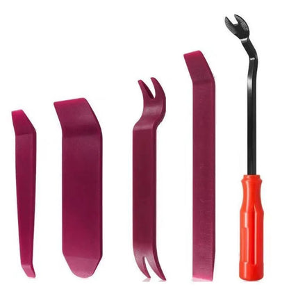 5-Piece Car Panel Trim Removal Tool Kit – Plastic Pry Tools & Claw Nail Remover for Interior Trim, Molding, Dashboard
