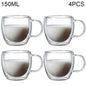 Double Wall Borosilicate Glass Tea Cups 80ml & 150ml, 2–18 Pc Clear Kung Fu Coffee & Milk Mugs