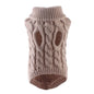 Small Dog Sweater Knit Pullover Warm Autumn Winter Cable Twist Solid Pet Coat
