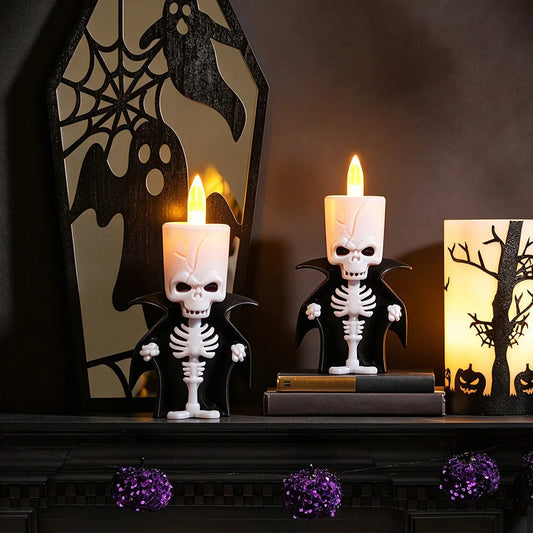 LED Ghost and Pumpkin Halloween Decoration Lamp, 1 or 2 Piece Set