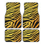 Zebra Stripe Car Floor Mats 4-Piece Non-Slip All-Weather Universal Mats for Sedan SUV