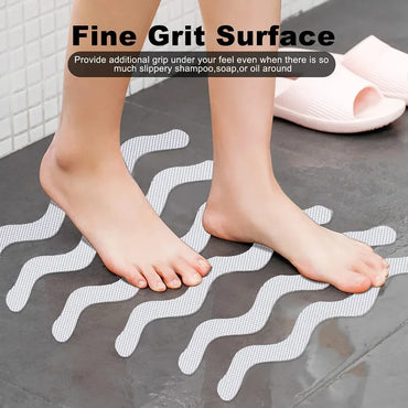24-Pack Transparent Bathtub Anti-Slip Stickers 18 x 1.3 cm (7.1 x 0.5 in) Strong Adhesive Waterproof Safety Grip