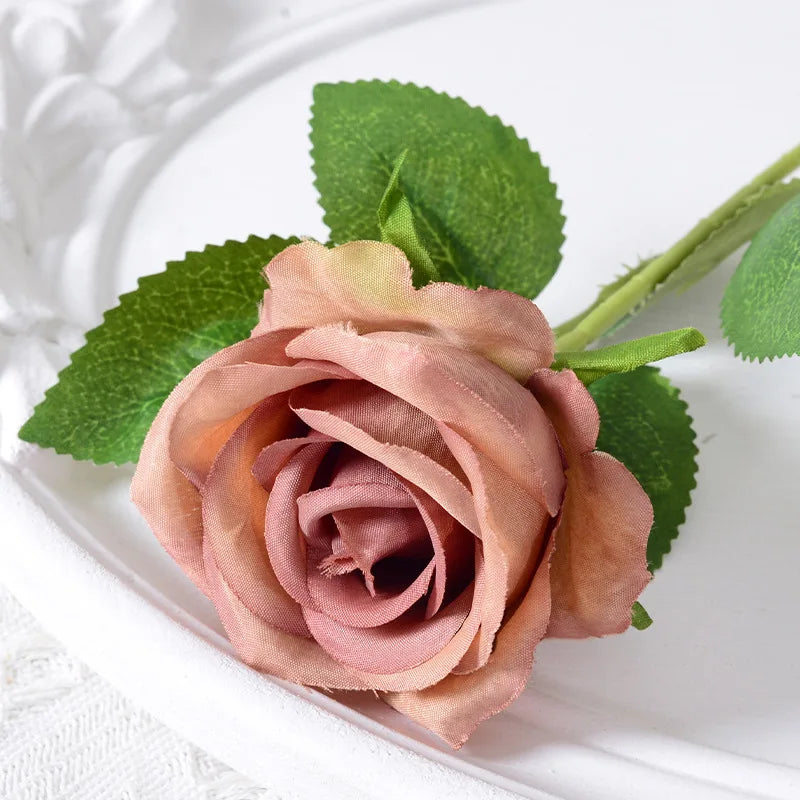 Artificial Silk Rose - Single Stem, 55 cm, 13 Colors, Realistic Foam Petals for Weddings, Home Decor & Gifting