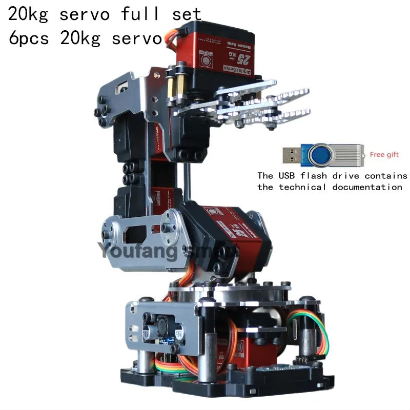 YoufangSmart 6-DOF Robotic Arm Kit with Claw