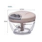 Manual Garlic and Food Chopper 500ml (17 fl oz) / 900ml (30 fl oz) — Hand Vegetable Cutter & Meat Grinder