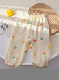 Baby & Toddler Unisex Cotton Harem Pants - Printed Summer Loose Full-Length Trousers (2T-7T / 80-120 cm)