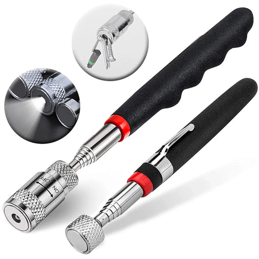 Telescopic Magnetic Pickup Tool with LED – Extendable Magnet Pen for Screws, Nuts & Bolts (Up to 31 in / 79 cm)
