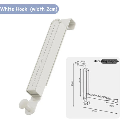 1/2pcs Folding Wall Hook portable drying rack Hidden Robe Towel Coat Hook door back hooks Expandable Sticky Towel Hanger