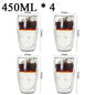Double Wall High Borosilicate Glass Mugs - Insulated Heat-Resistant Coffee & Tea Cups (2-18 pcs Set)