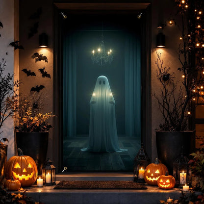 Halloween Ghost Door Banner - 90 x 180 cm