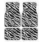 Zebra Stripe Car Floor Mats 4-Piece Non-Slip All-Weather Universal Mats for Sedan SUV