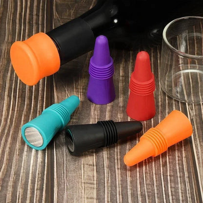 1-Pack Reusable Silicone Wine Bottle Stopper – Leak-Proof Champagne & Beverage Sealer
