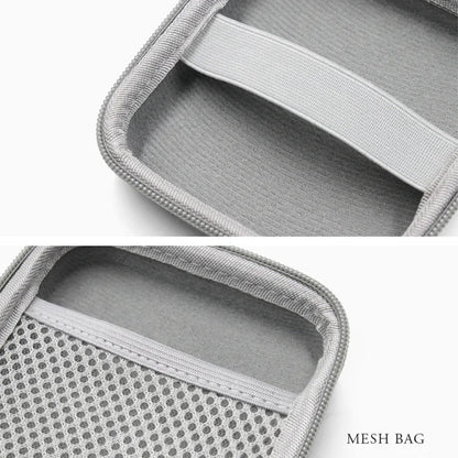 Leather Earphone & Cable Organizer Case – Portable Earbud, Charger & USB Drive Storage