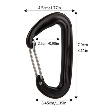 12KN Small Climbing Carabiner D-Shape Mountaineering Buckle Hook