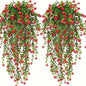 3pcs, Artificial Hanging Plants Fake Hanging Plant Faux Eucalyptus Leaf Greenery Vine Outdoor UV Resistant Plastic Plants