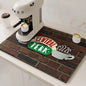 VIKAMA Coffee Machine Absorbent Mat Water and Oil Absorbent Kitchen Dish Drainer Quick-Drying Absorbent Mat Dish Mat Home Decor