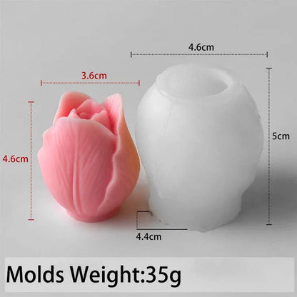3D Tulip Silicone Mold for Candle Making, Soap, Resin & Plaster Crafts