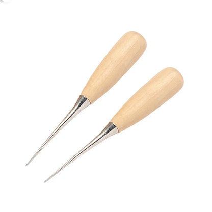 2pcs Leather Hand Stitching Awl Tool Leather Craft Hole Punch Tools Sewing Punching Hole Maker Stitching Over Stitch