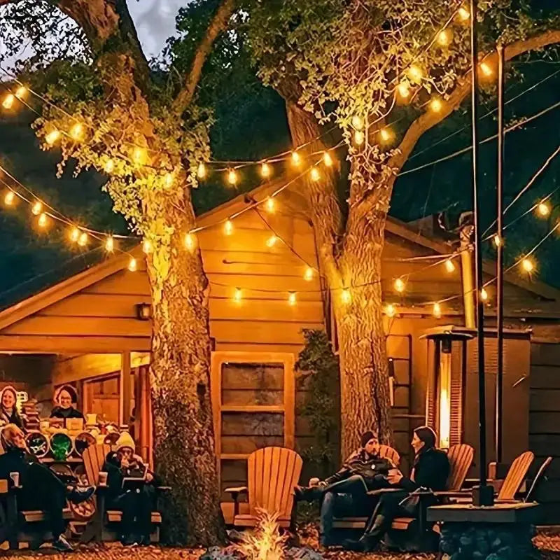 150FT 60-Bulb Outdoor LED String Lights for Patio and Halloween