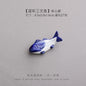 Cute Ceramic Fish Shape Chopsticks Holders Chopstick Stand Shelf Cartoon Animals Spoons Fork Rack Ceramic Rest Kitchen Utensil