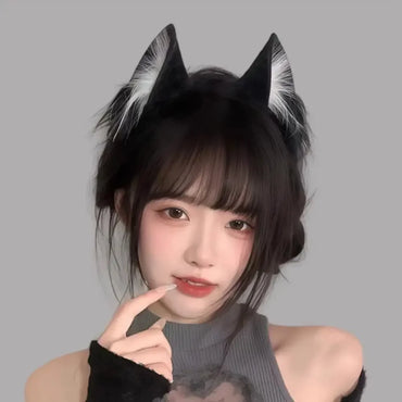 Plush Cat Ear Headband for Women & Girls – Cute Animal Ear Hairband for Cosplay, Halloween & Party