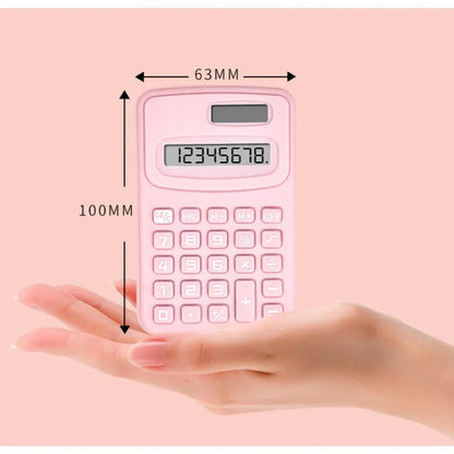 Mini Solid Color Pocket Calculator — Portable 4.0 x 2.5 in (100 x 63 mm) for Office, School & Teaching