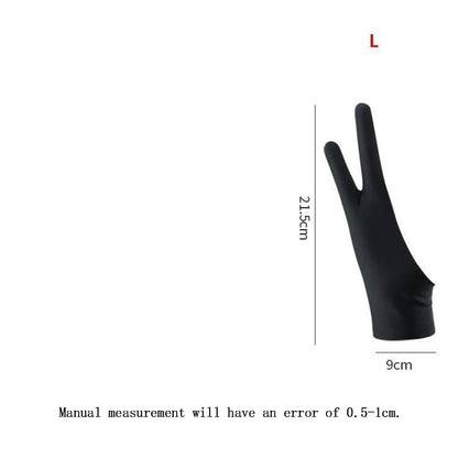 Two-Finger Drawing Glove for Tablets — Left & Right Hand Anti-Fouling Touchscreen Glove