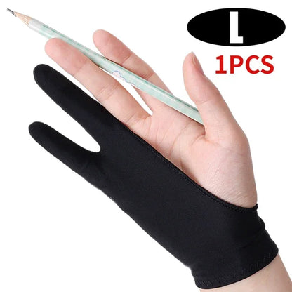 Two-Finger Artist Drawing Glove for iPad & Graphics Tablets – Palm Rejection, Anti-Smudge