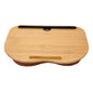 Bamboo Lap Desk with Cushion Pillow — Portable Laptop & Tablet Stand for Up to 15.6-inch (39.6 cm) Laptops