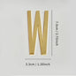 Golden Self Adhesive House Number Metal English Alphabet Letters for Apartment Room Door Plate Table Mailbox Number Stickers 7cm