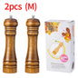 Oak Wood Manual Pepper Grinder – 5-inch (12.7 cm), 8-inch (20.3 cm), 10-inch (25.4 cm) Salt & Pepper Mill, Manual Spice Grinder