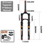 MTB Air Suspension Fork 140mm Travel (5.5in) - 26/27.5/29-inch Wheels - 9x100mm QR Axle - 34mm Stanchion, 28.6mm Steerer