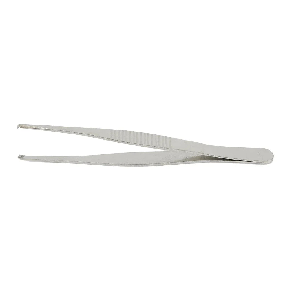 Toothed Tweezers 5 in (125 mm) Stainless Steel Precision Needle Holder for Suturing - 1 Pc