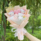 Kawaii Cat Plush Bouquet with Artificial Flowers — Cute Plush Doll Gift for Her, Valentine, Birthday, Graduation