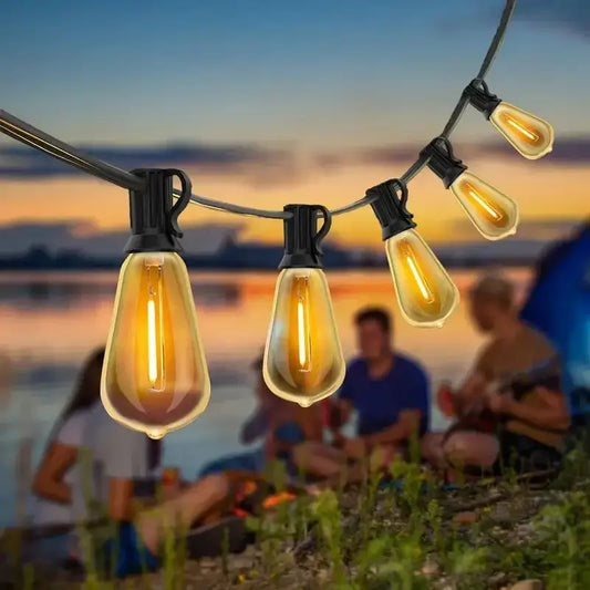 150FT 60-Bulb Outdoor LED String Lights for Patio and Halloween