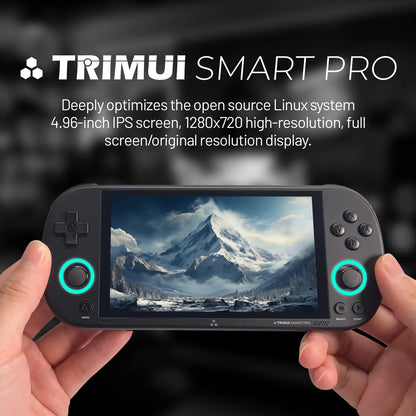 TRIMUI Smart Pro Handheld Game Console - 4.96" IPS, Linux, RGB Joysticks, 5000mAh, Wi-Fi, Moonlight Streaming, 13000+ Games
