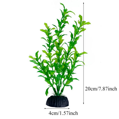 Artificial Aquarium Plants — Plastic Underwater Decorations for Fish Tanks, Realistic Aquarium Decor