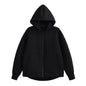 Women's Oversized Zipper Hoodie Jacket with Double Pockets - Casual Autumn/Winter Coat