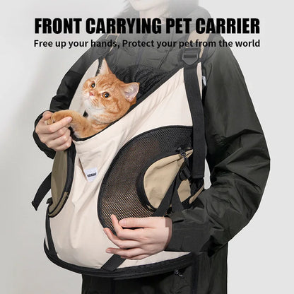 Breathable Front-Carrier Pet Backpack Chest Dog & Cat Carrier Shoulder Bag