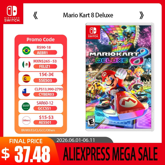 Nintendo Switch Game Deals Mario Kart 8 Deluxe Support 13 Languages TV Tabletop Handheld for Switch OLED Lite Console