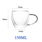Double-Wall Borosilicate Glass Cups (80-450 ml) Heat-Resistant Insulated Tea, Coffee & Beer Glasses, Single to 6-Pack