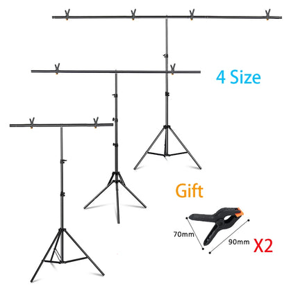 T-Shape Photography Backdrop Stand for Green Screen and Video