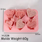 Angel Heart Silicone Mold Heart-Shaped Chocolate Cake Ice Cube Tray for Soap and Candle Making Valentine's Day Gift
