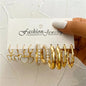 Gold Butterfly & Heart Dangle Earrings Set – Acrylic Drop Jewelry for Women