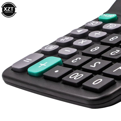 12-Digit Large Screen Dual-Power Calculator Solar & Battery for Office and Financial Use