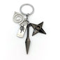 Anime Ninja Keychain Set: Kunai, Shuriken & Red Cloud Charms for Backpack, Car & Keys