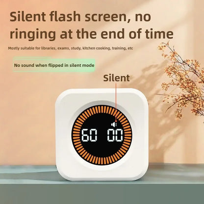 Gravity Cube Productivity Timer – 4-Preset LED Countdown for Kids, Study & Kitchen