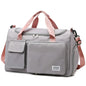 Carry-On Weekender Duffel Bag 35L – Travel Overnight Bag with Shoe Compartment and Wet/Dry Pocket for Women