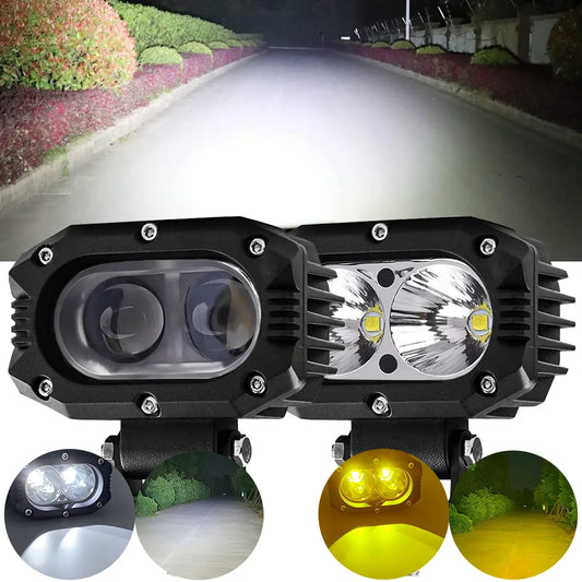 4 in (100 mm) LED Pod Light - Combo Spot + Flood Beam 9-30V Driving Work Fog Light for Car Motorcycle ATV UTV SUV Off-Road 4x4 Boat Truck