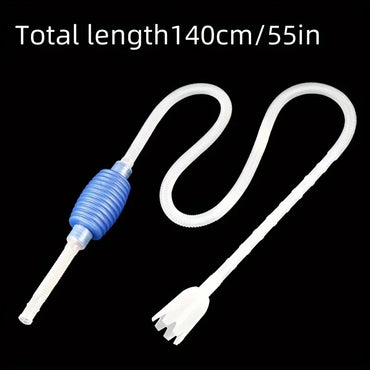 Aquarium Gravel Vacuum Siphon Pump 140cm (55 in / 4.6 ft) Auto Water Changer Kit for Fish Tanks